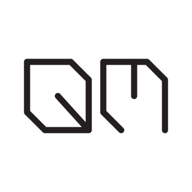 qm ilk harf vektör logo simgesi