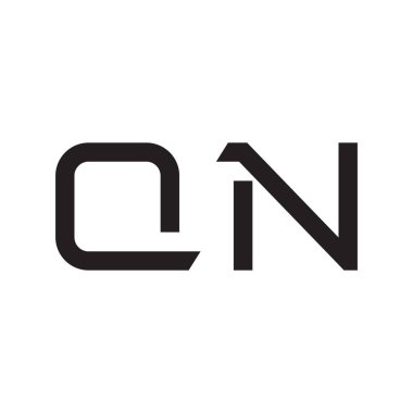 qn ilk harf vektör logo simgesi