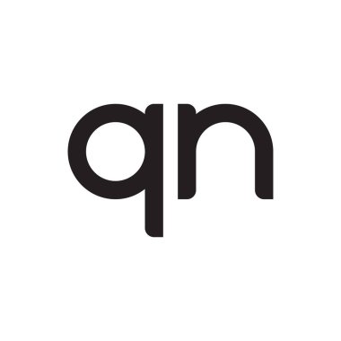 qn ilk harf vektör logo simgesi