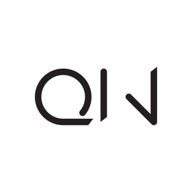 qn ilk harf vektör logo simgesi