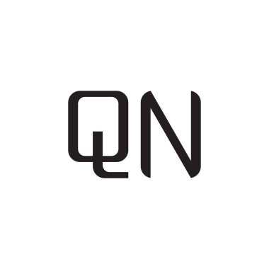 qn ilk harf vektör logo simgesi