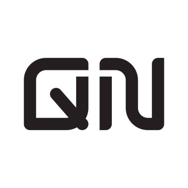 qn ilk harf vektör logo simgesi