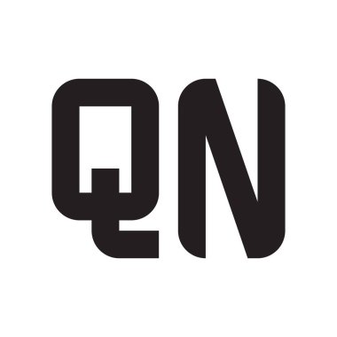 qn ilk harf vektör logo simgesi