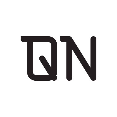 qn ilk harf vektör logo simgesi
