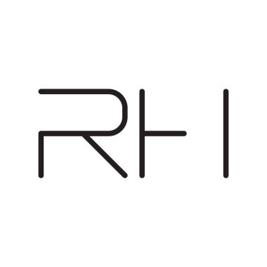 rh ilk harf vektör logo simgesi