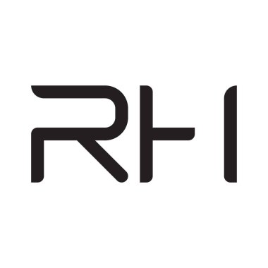 rh ilk harf vektör logo simgesi