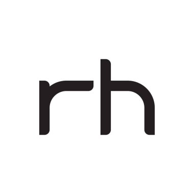 rh ilk harf vektör logo simgesi