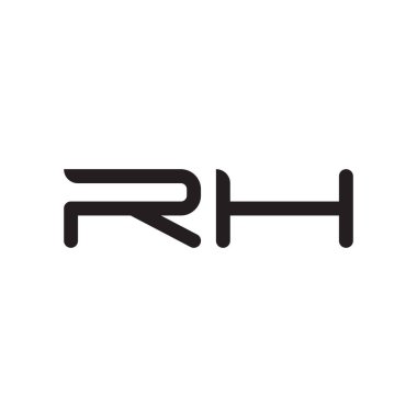 rh ilk harf vektör logo simgesi