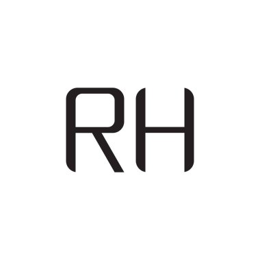 rh ilk harf vektör logo simgesi