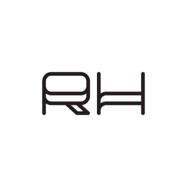rh ilk harf vektör logo simgesi