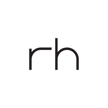 rh ilk harf vektör logo simgesi