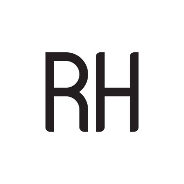 rh ilk harf vektör logo simgesi