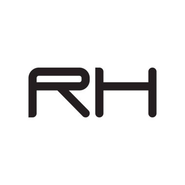 rh ilk harf vektör logo simgesi