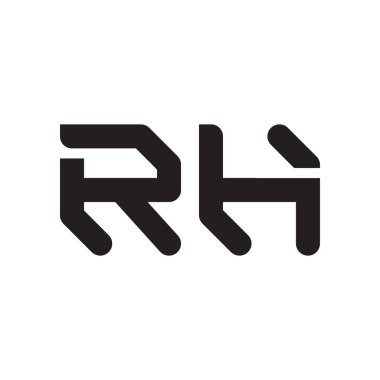 rh ilk harf vektör logo simgesi