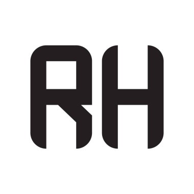 rh ilk harf vektör logo simgesi