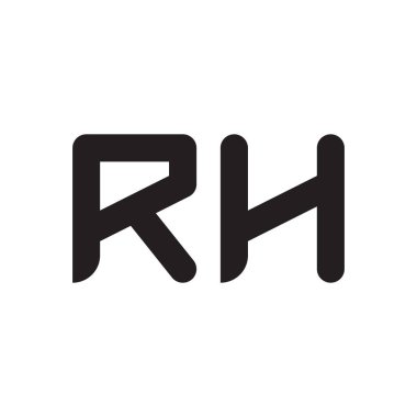 rh ilk harf vektör logo simgesi
