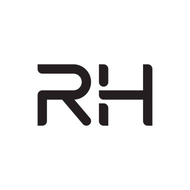 rh ilk harf vektör logo simgesi