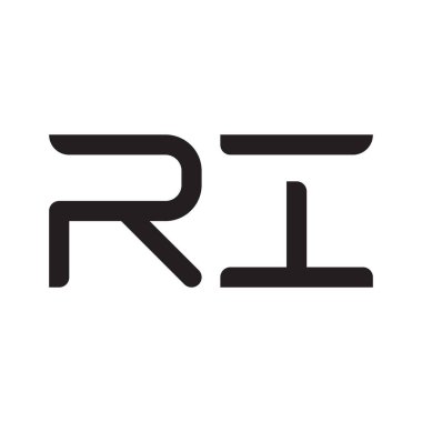 ri ilk harf vektör logo simgesi