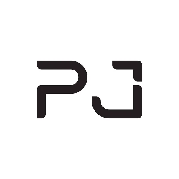 Pj頭文字ベクトルロゴアイコン — ストックベクタ