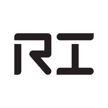 ri ilk harf vektör logo simgesi