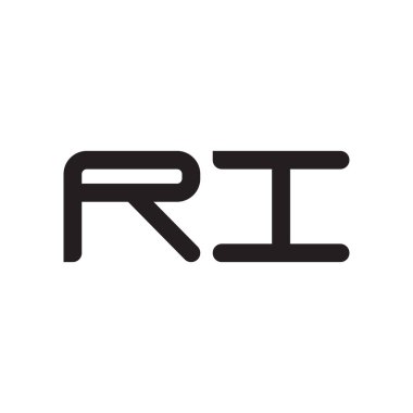ri ilk harf vektör logo simgesi