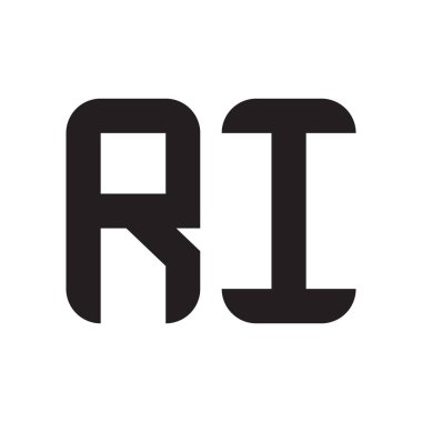 ri ilk harf vektör logo simgesi