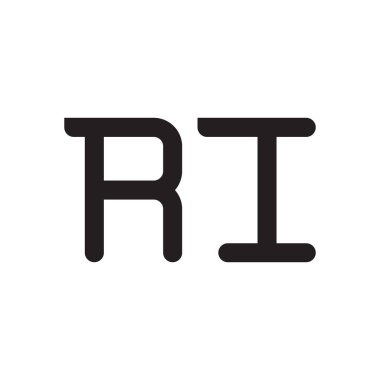 ri ilk harf vektör logo simgesi