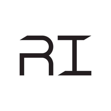 ri ilk harf vektör logo simgesi