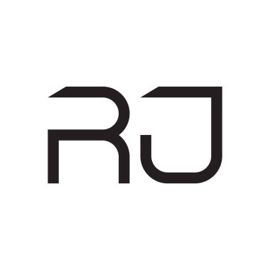rj ilk harf vektör logo simgesi