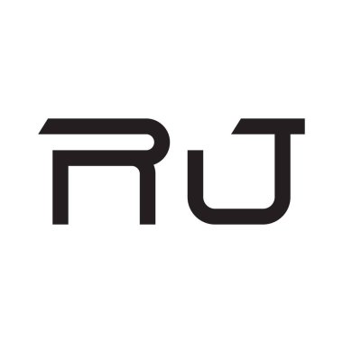 rj ilk harf vektör logo simgesi