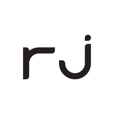 rj ilk harf vektör logo simgesi