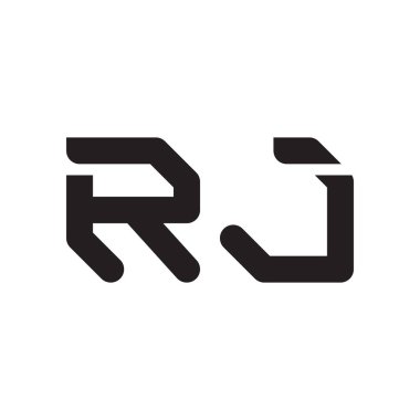 rj ilk harf vektör logo simgesi