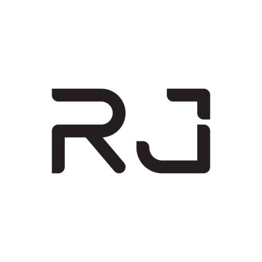 rj ilk harf vektör logo simgesi