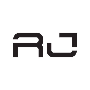 rj ilk harf vektör logo simgesi
