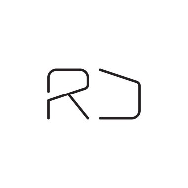 rj ilk harf vektör logo simgesi
