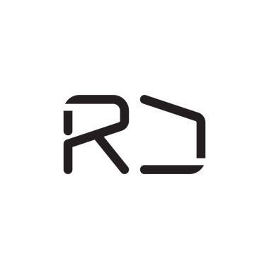 rj ilk harf vektör logo simgesi