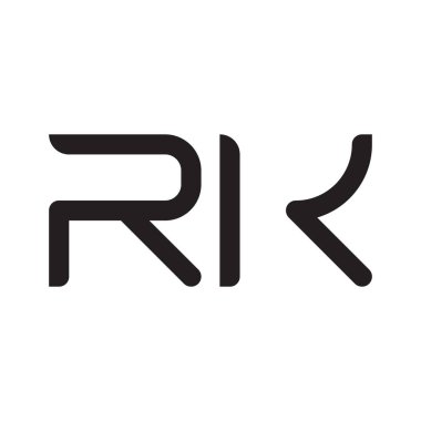 rk ilk harf vektör logo simgesi