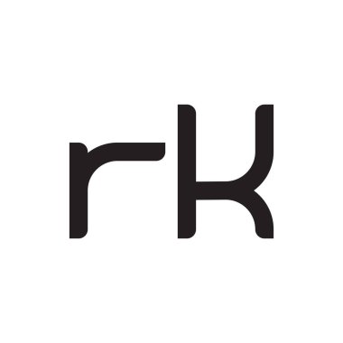 rk ilk harf vektör logo simgesi