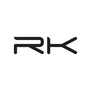 rk ilk harf vektör logo simgesi