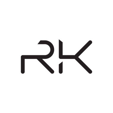 rk ilk harf vektör logo simgesi