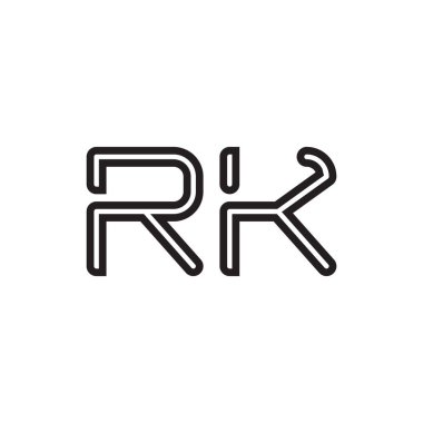 rk ilk harf vektör logo simgesi