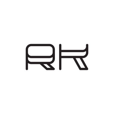 rk ilk harf vektör logo simgesi