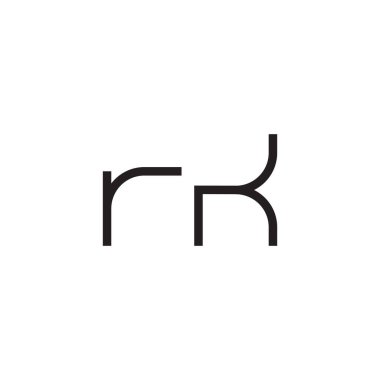 rk ilk harf vektör logo simgesi