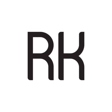 rk ilk harf vektör logo simgesi