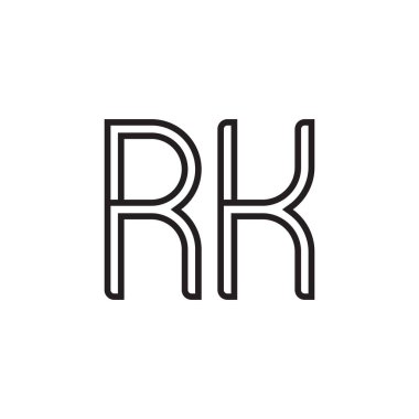 rk ilk harf vektör logo simgesi