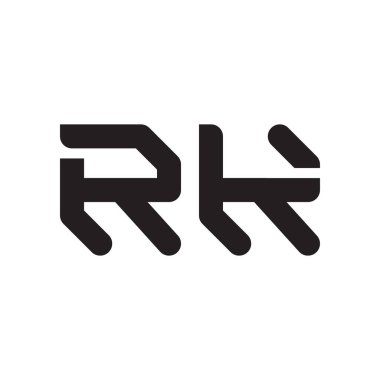 rk ilk harf vektör logo simgesi