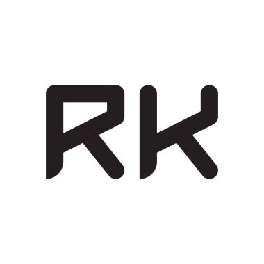 rk ilk harf vektör logo simgesi