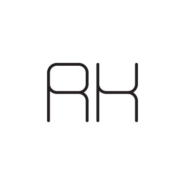 rk ilk harf vektör logo simgesi