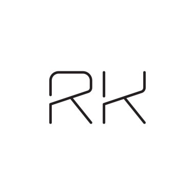 rk ilk harf vektör logo simgesi