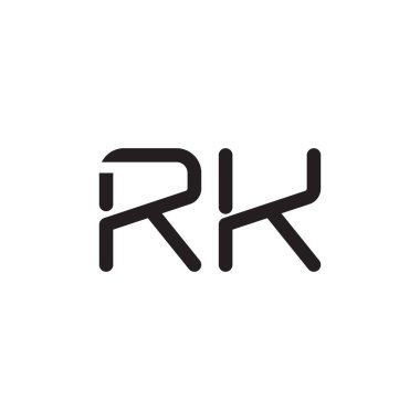 rk ilk harf vektör logo simgesi